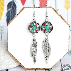 Dangling Feather Earrings