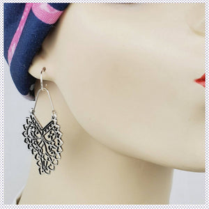 Antique Silver Leave Earrings