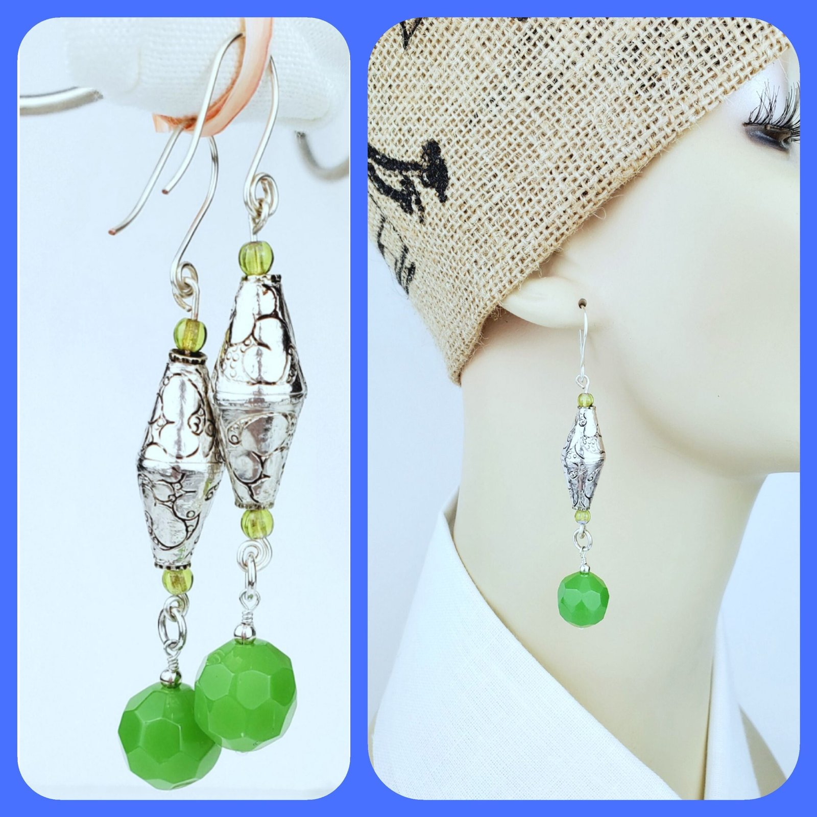 Sterling Silver Tribal Cones Earrings