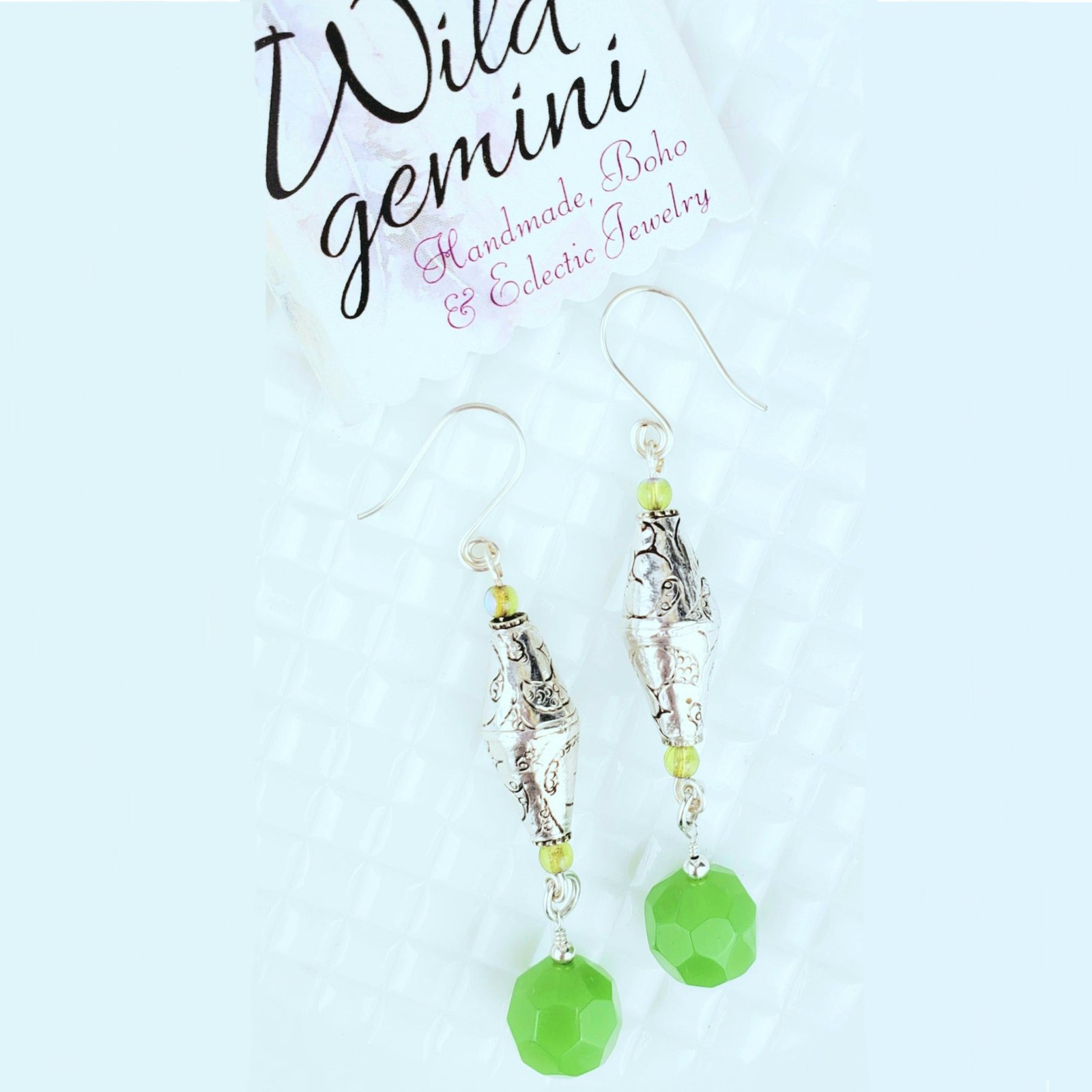 Sterling Silver Tribal Cones Earrings - Image 2