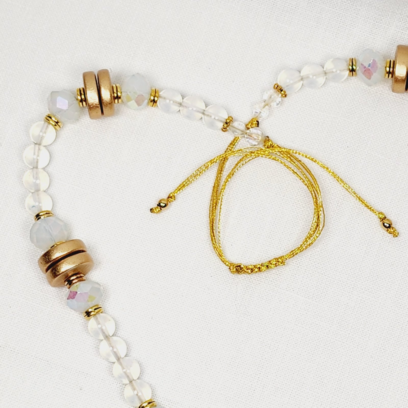 Ganesh Pendant Necklace โ Boho Moonstone Jewelry with Tibetan Elephant, Wood Beads, Gold Accents & Adjustable Cord - Image 4