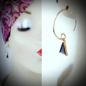 Black Triangles Earrings